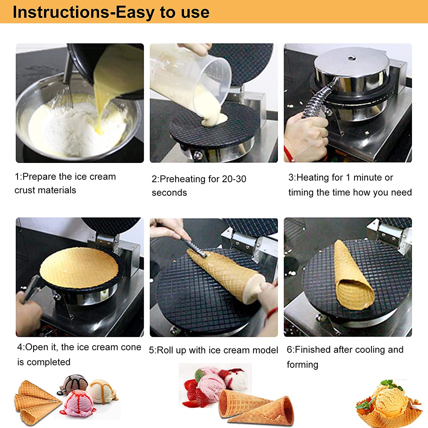 Waffle cone machine